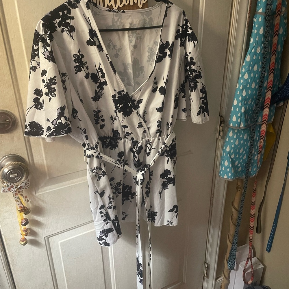 Floral Wrap Dress with Belt